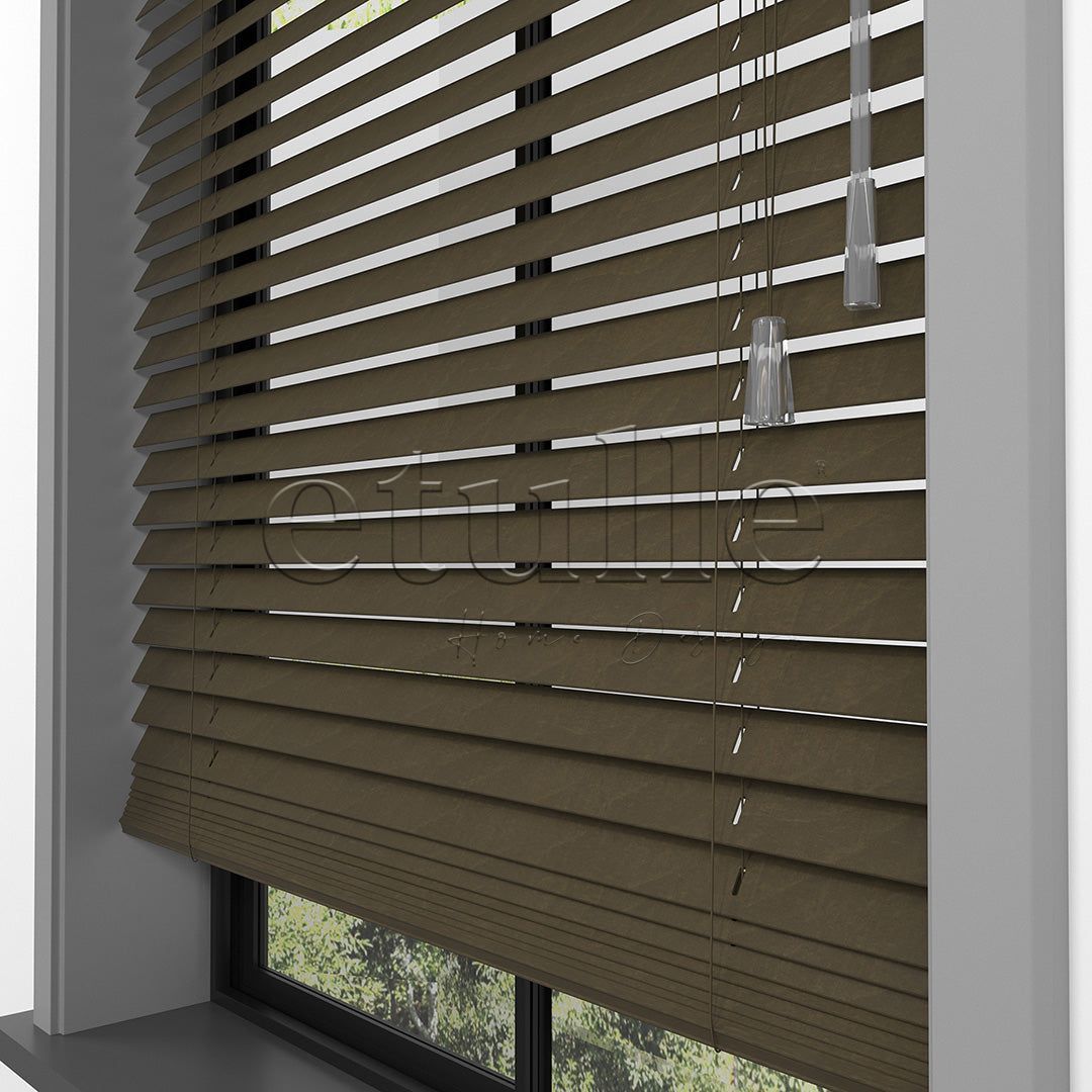 25 MM BASSWOOD Тигрово око дървени щори