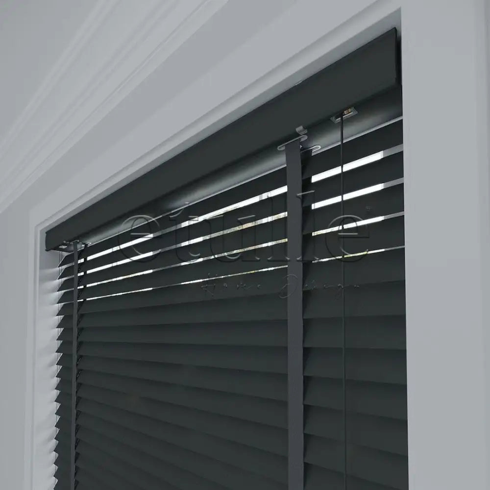 50 Mm Polywood Açık Antrasit Ahşap Jaluzi