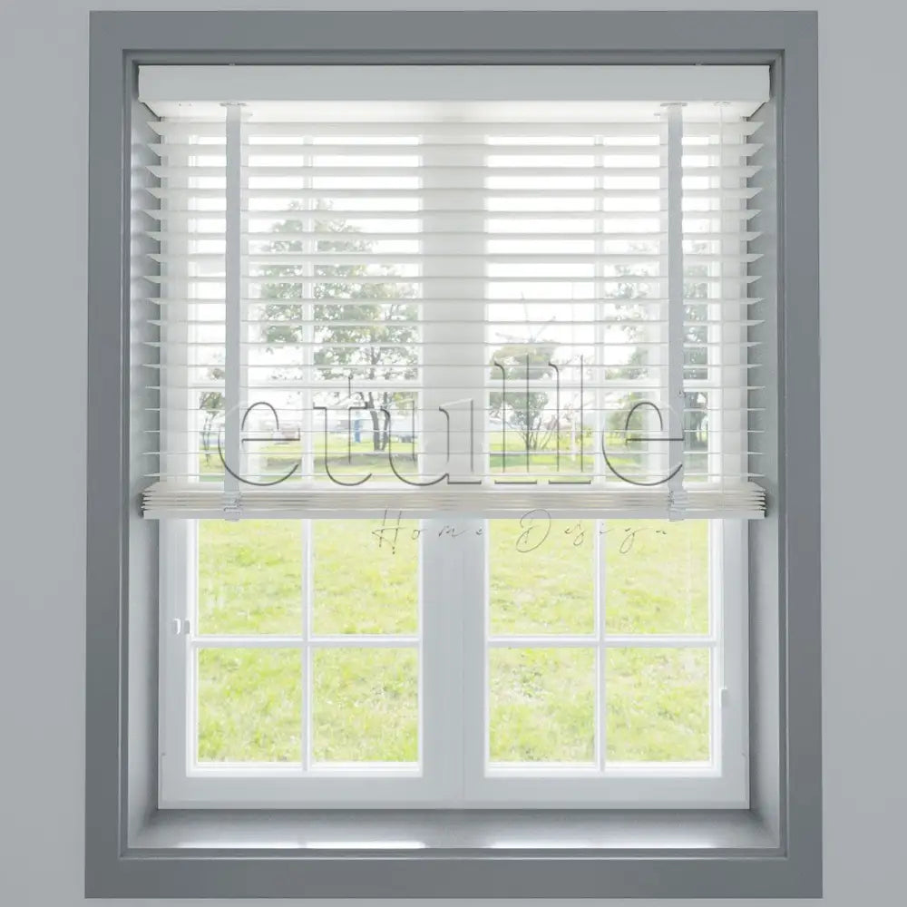 50 Mm Polywood Beyaz Ahşap Jaluzi