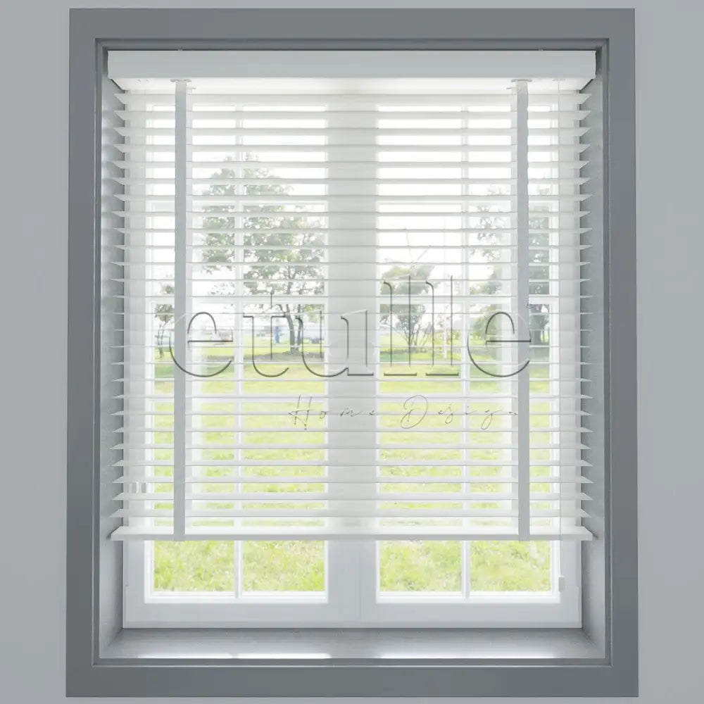 50 Mm Polywood Beyaz Ahşap Jaluzi