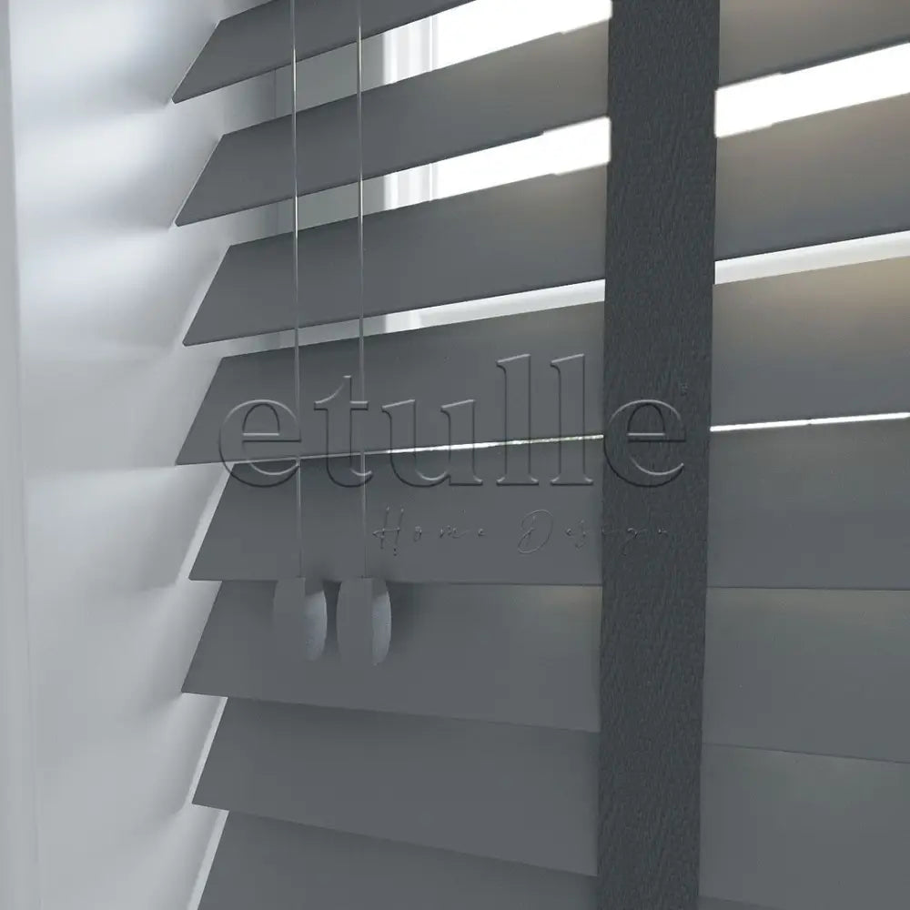 50 Mm Polywood Gri Ahşap Jaluzi