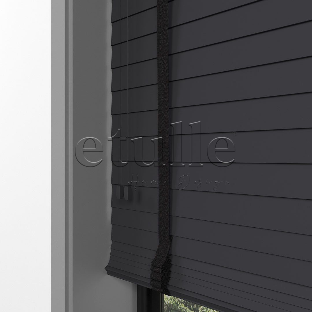 50 MM BASSWOOD Антрацит дървени щори