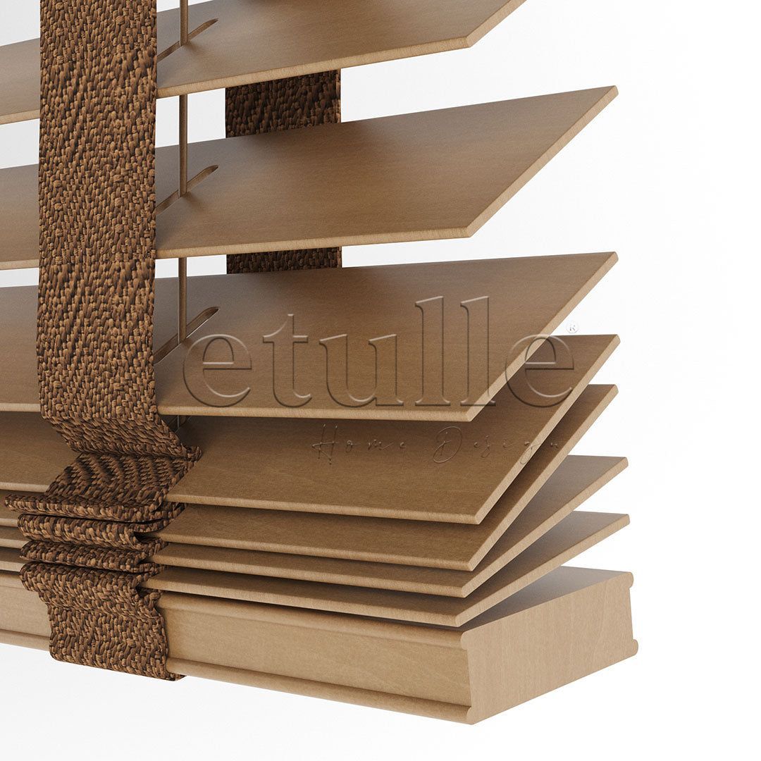 50 MM BASSWOOD Златен дъб дървени щори