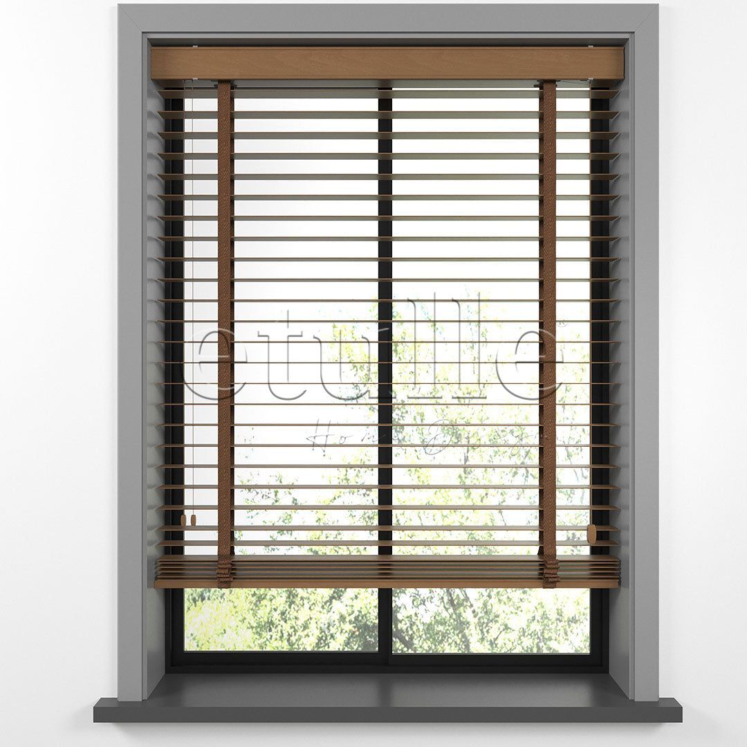 50 MM BASSWOOD Златен дъб дървени щори