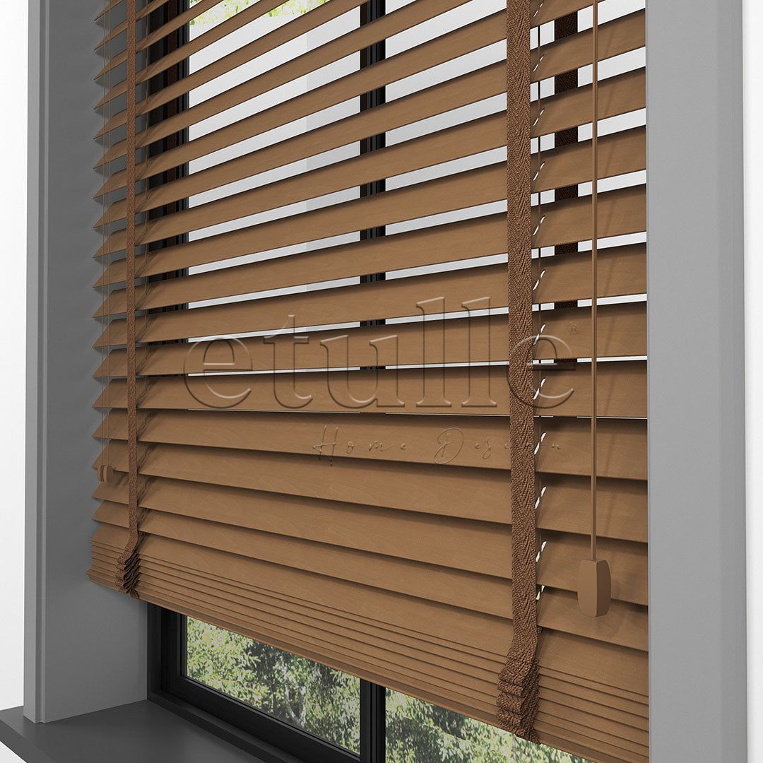50 MM BASSWOOD Златен дъб дървени щори