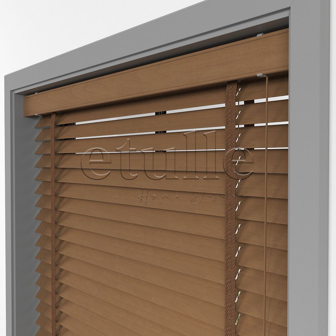 50 MM BASSWOOD Златен дъб дървени щори
