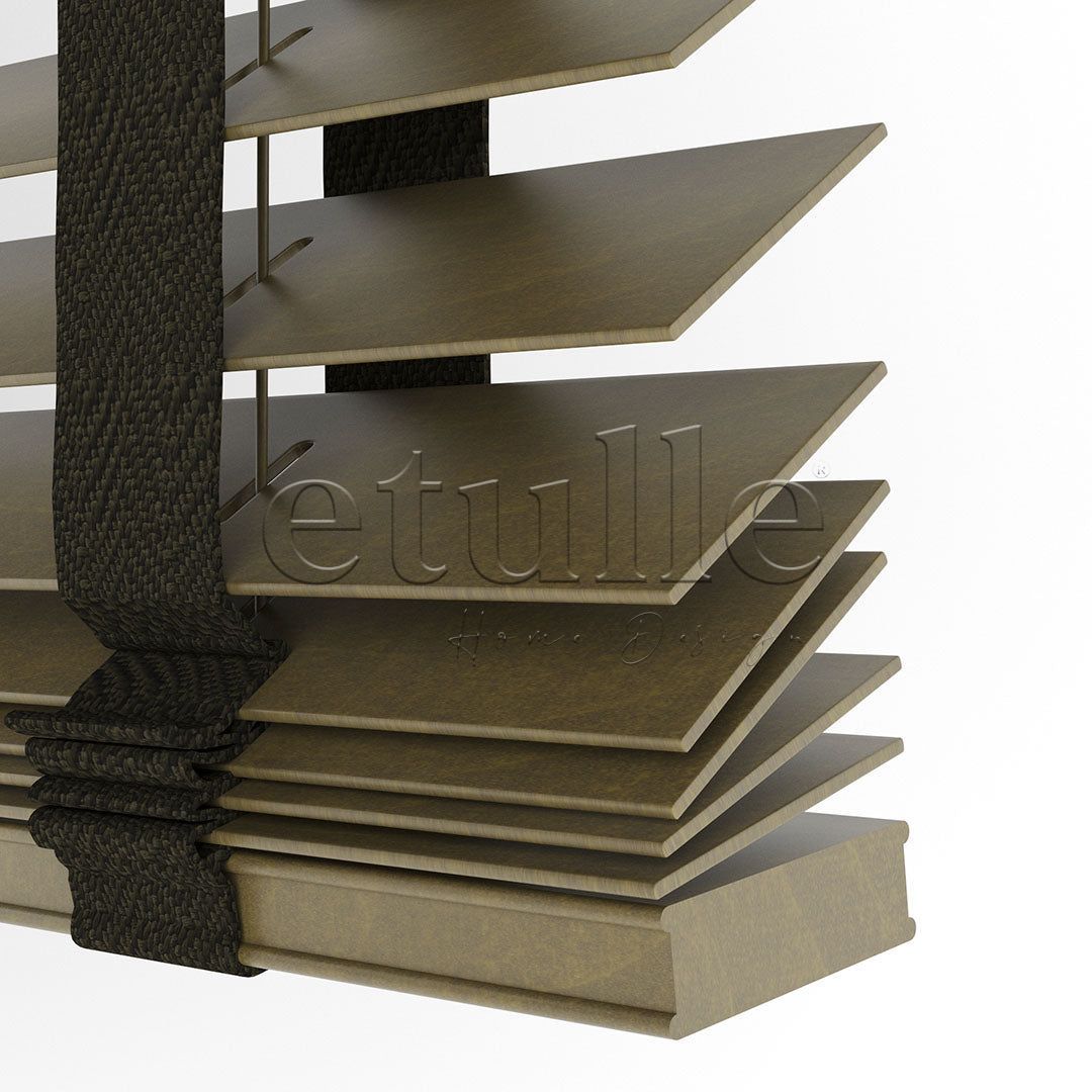50 MM BASSWOOD Тигрово око дървени щори