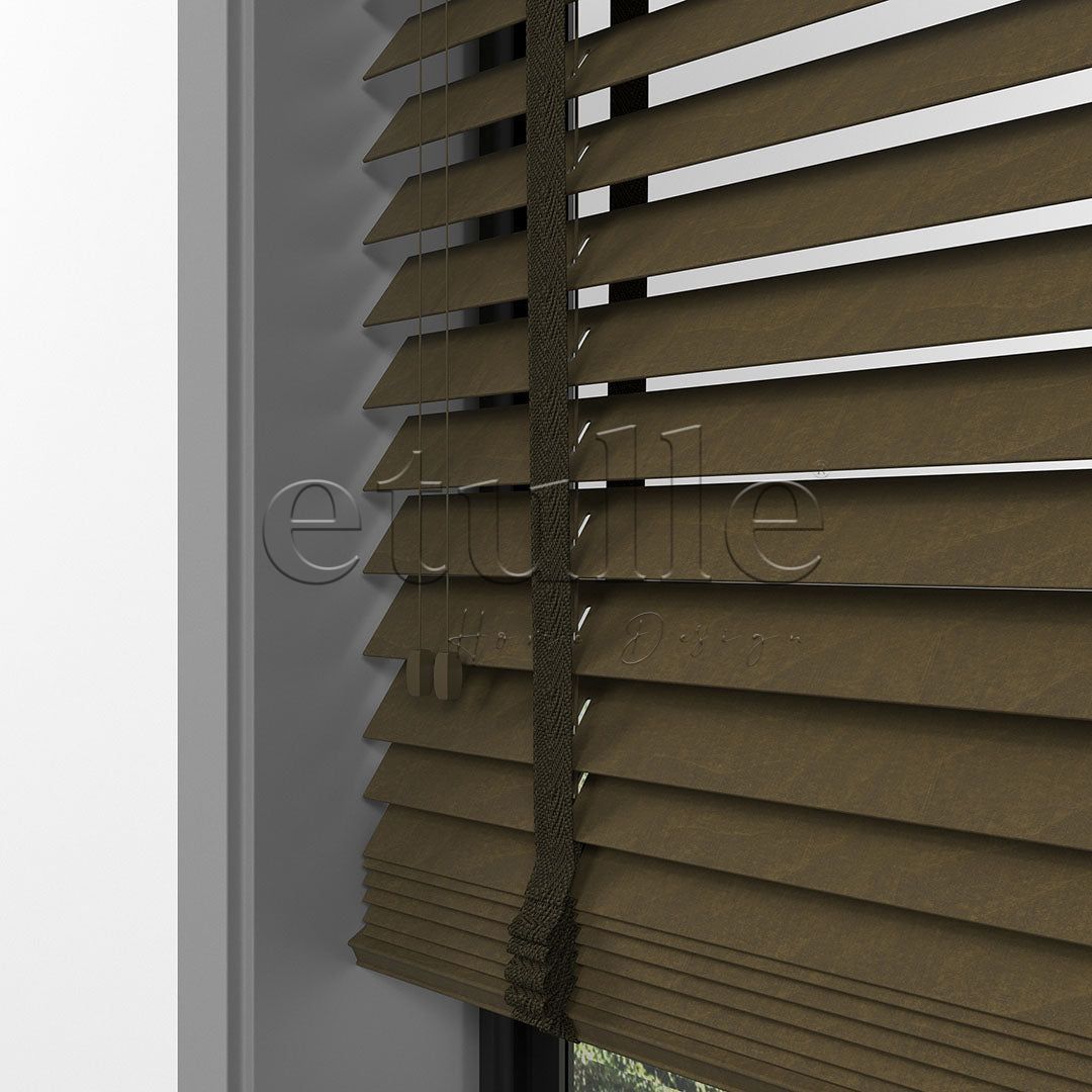 50 MM BASSWOOD Тигрово око дървени щори