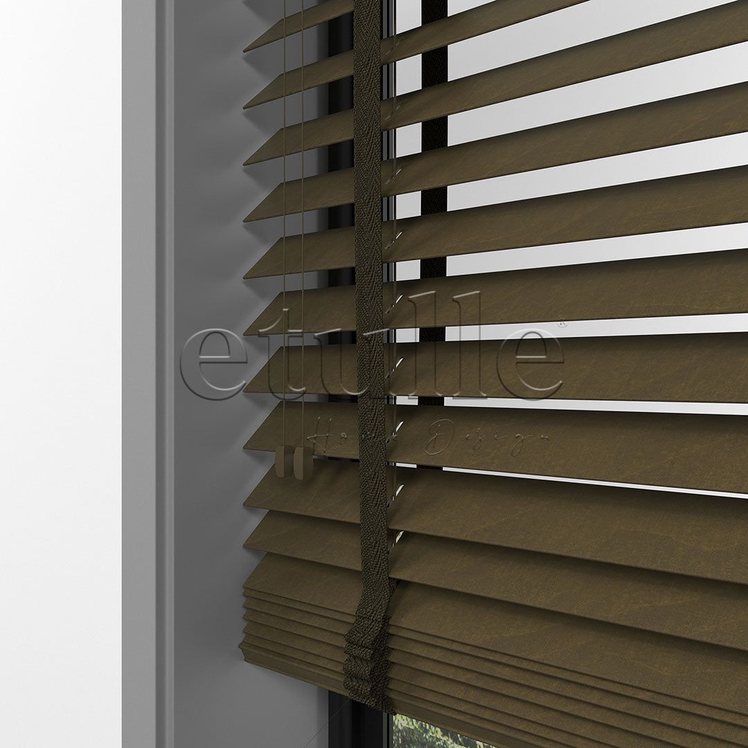 50 MM BASSWOOD Тигрово око дървени щори
