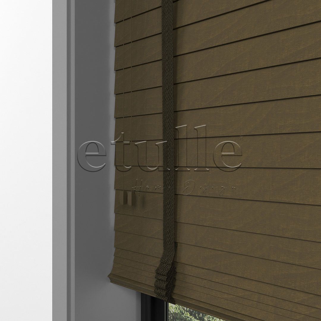 50 MM BASSWOOD Тигрово око дървени щори