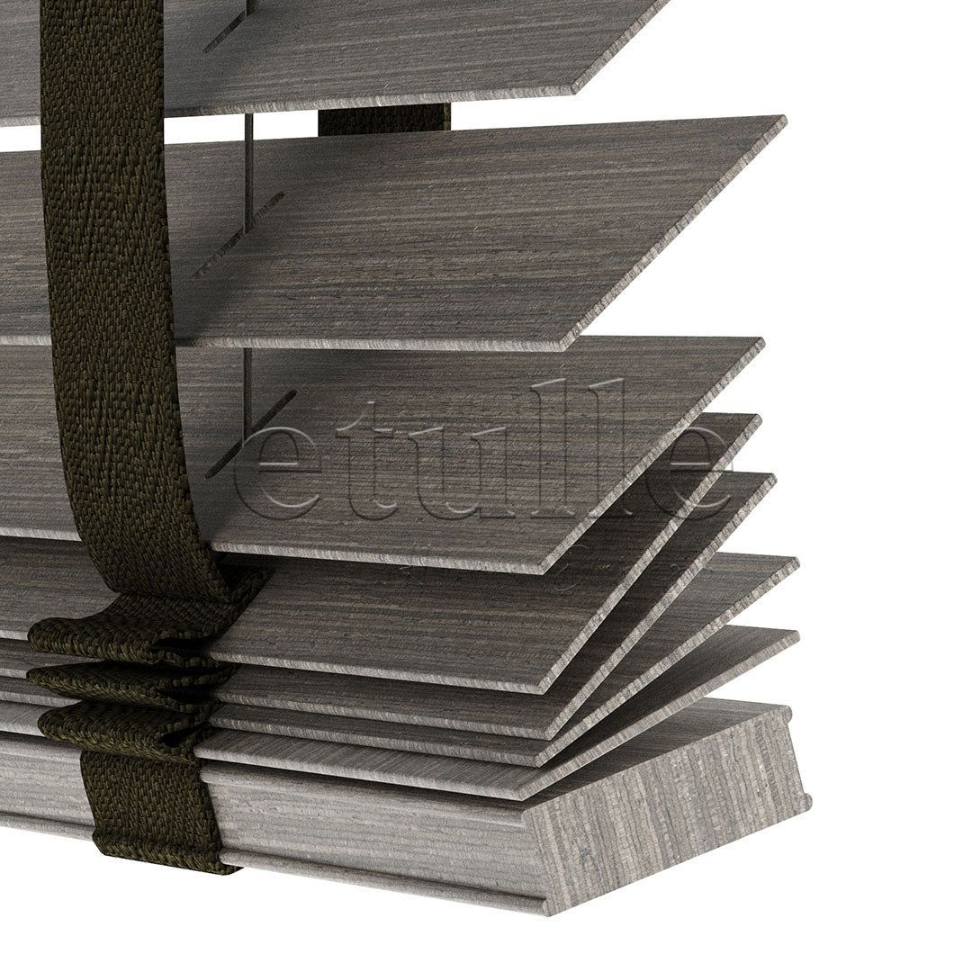 50 MM LUXURY WOOD Тъмносив Дървена Щора