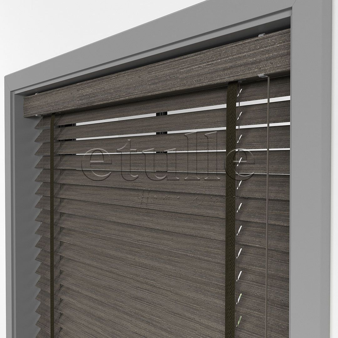 50 MM LUXURY WOOD Тъмносив Дървена Щора