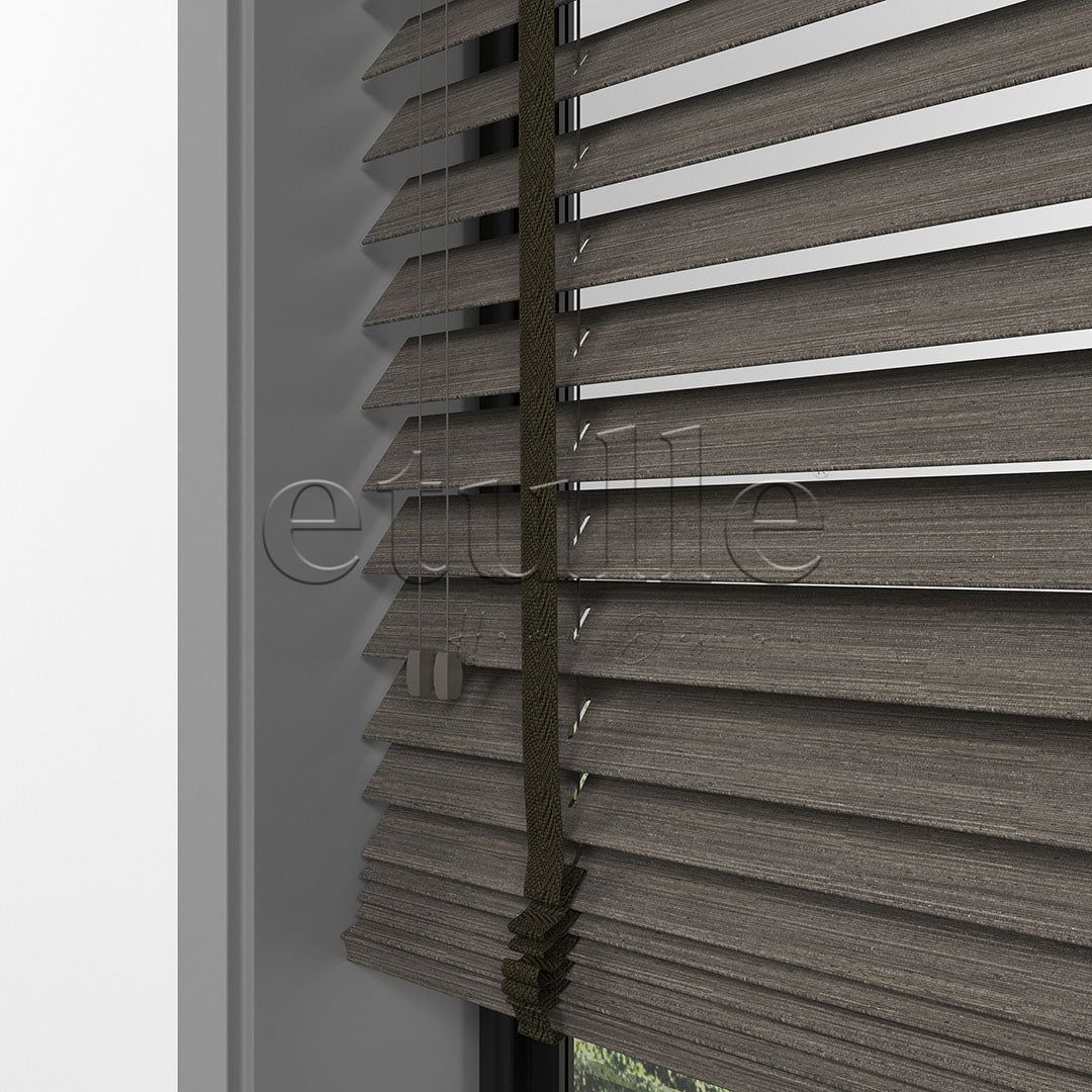50 MM LUXURY WOOD Тъмносив Дървена Щора
