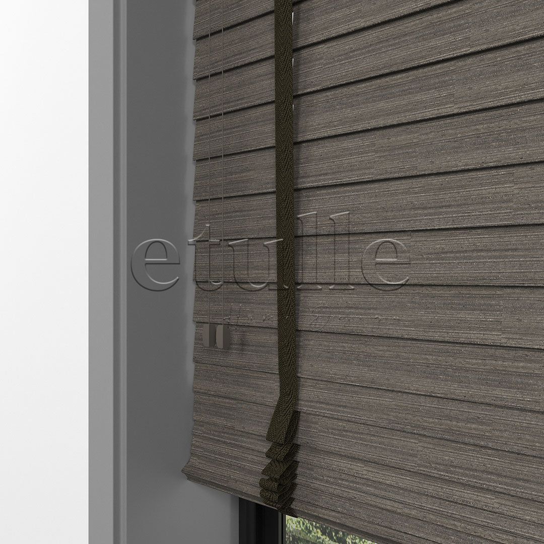 50 MM LUXURY WOOD Тъмносив Дървена Щора