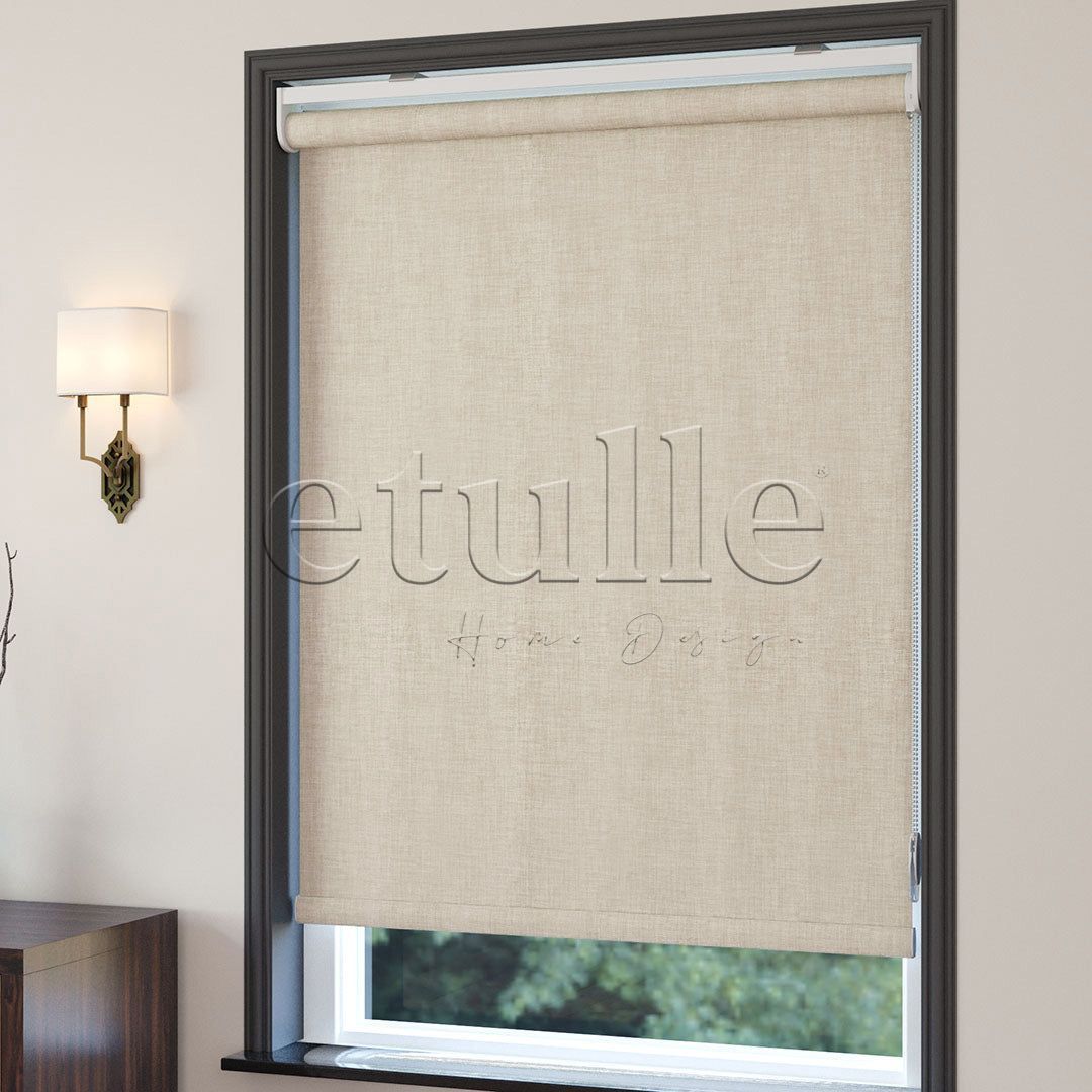 Bej Blackout Keten Stor Perde | Fiorella