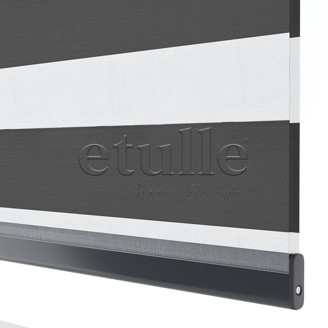 Antrasit Blackout Zebra Perde | Ennio