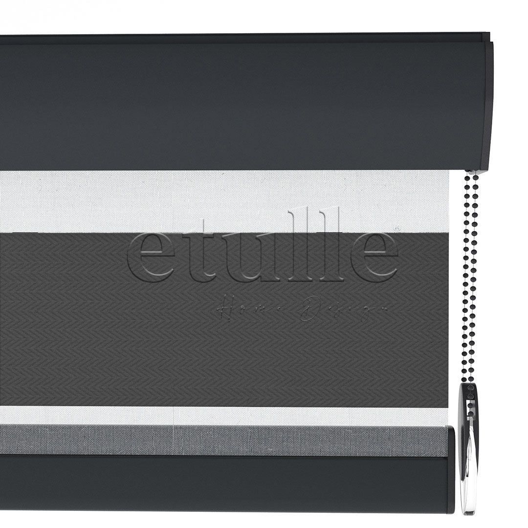 Antrasit Blackout Zebra Perde | Ennio