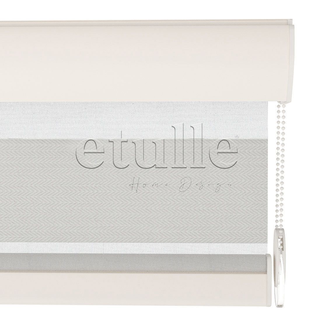 Ekru Blackout Zebra Perde | Ennio