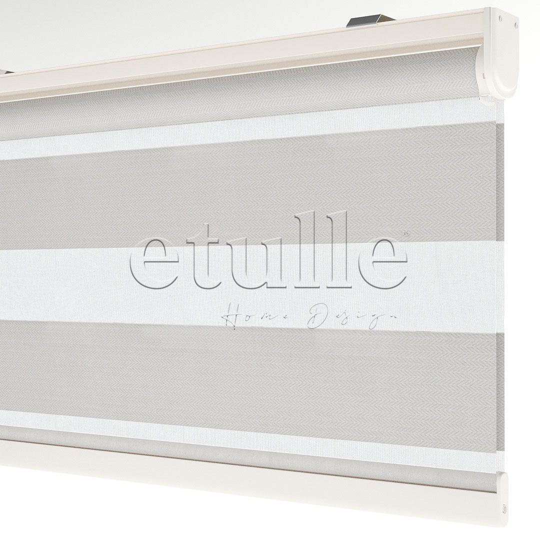 Ekru Blackout Zebra Perde | Ennio