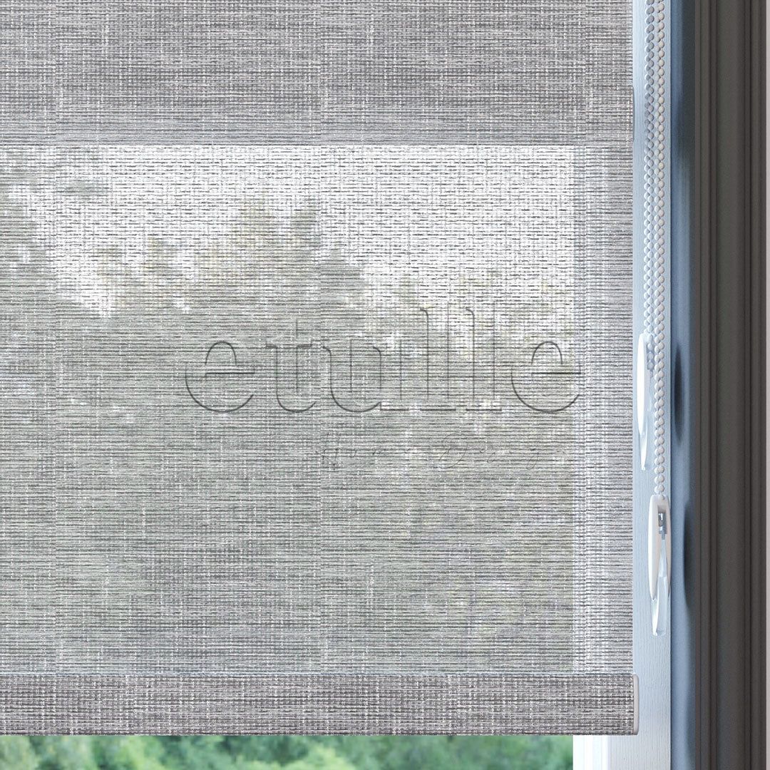 Gri Düz Çiftli Stor Perde | Lucent