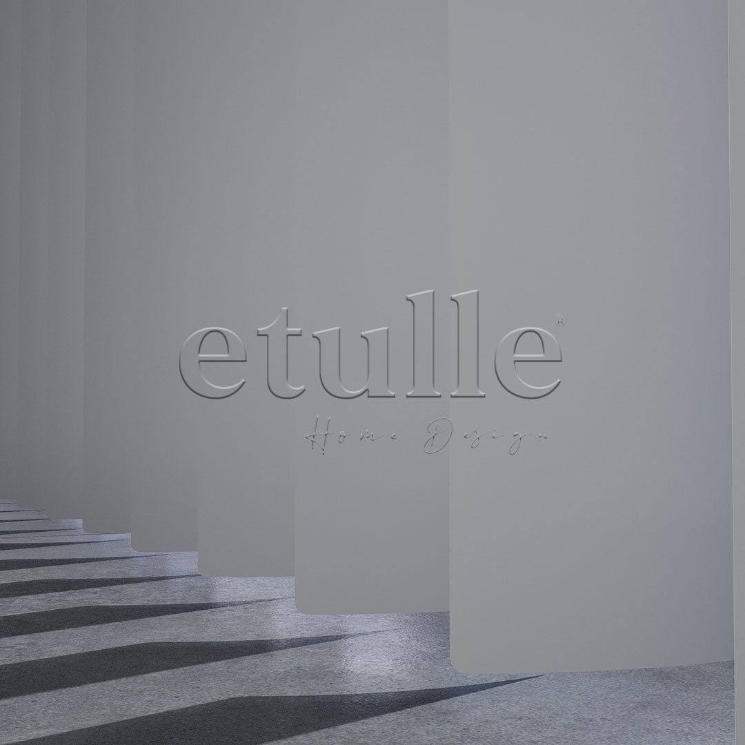 Gri Oval Düz PVC Dikey Perde