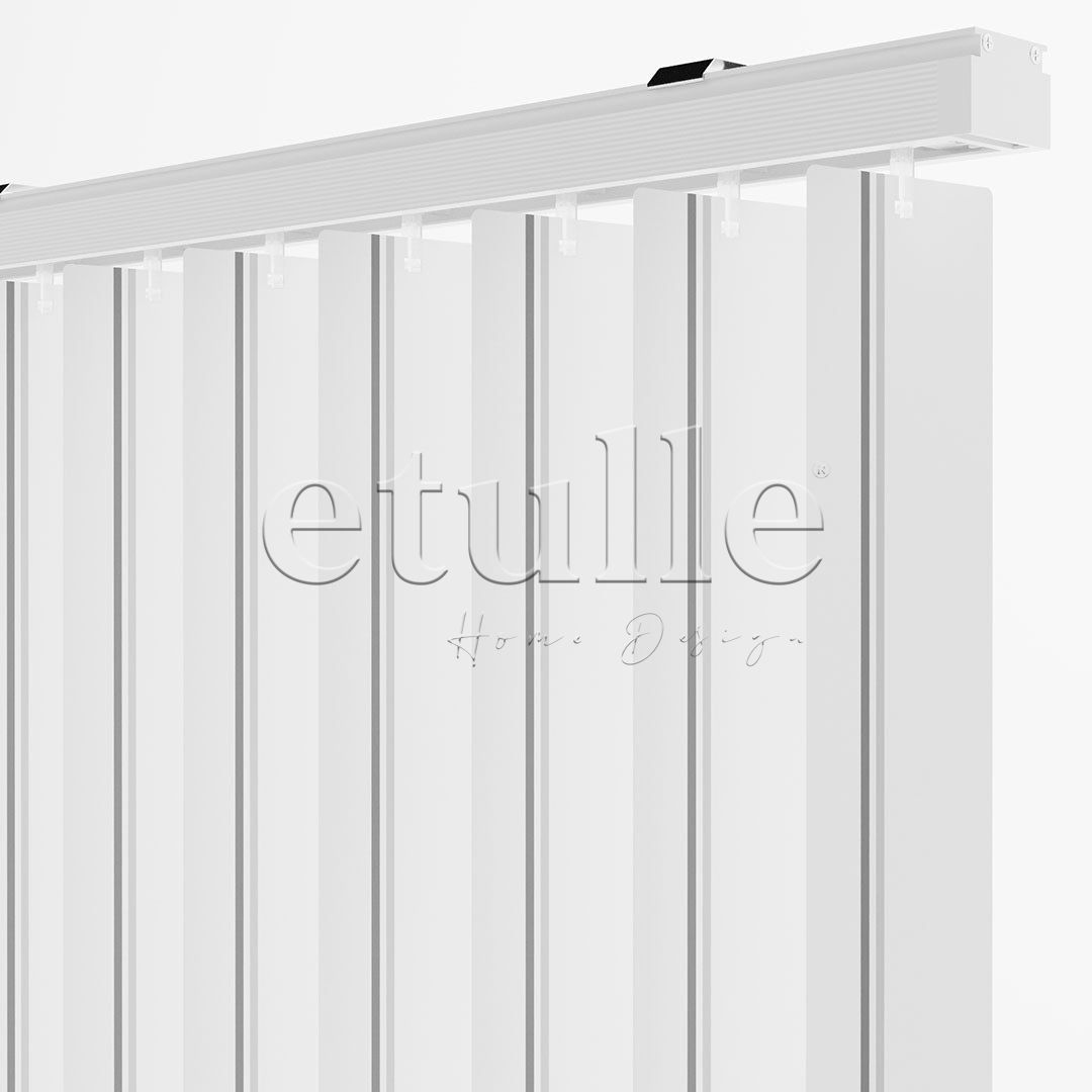 Koyu Gri - Gri Çizgili PVC Dikey Perde