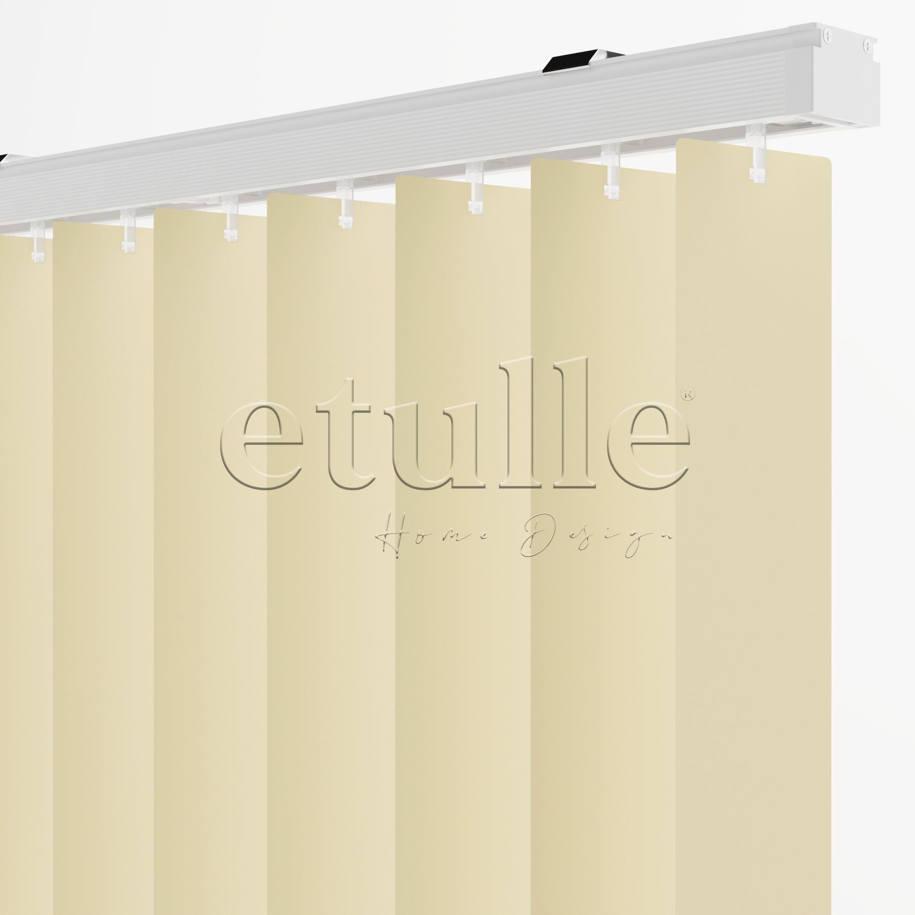 Koyu Krem Düz PVC Dikey Perde