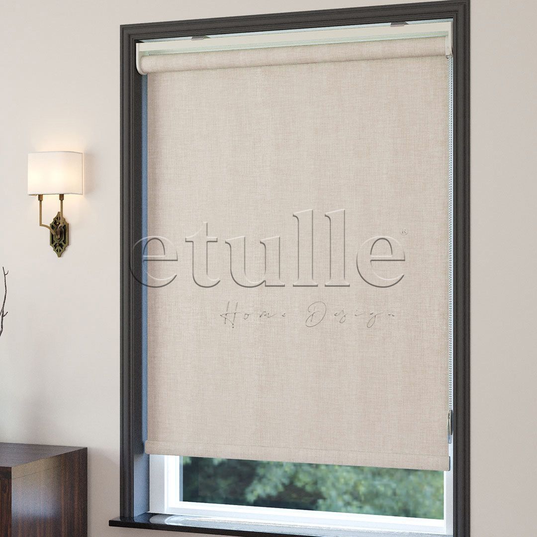 Krem Blackout Keten Stor Perde | Fiorella