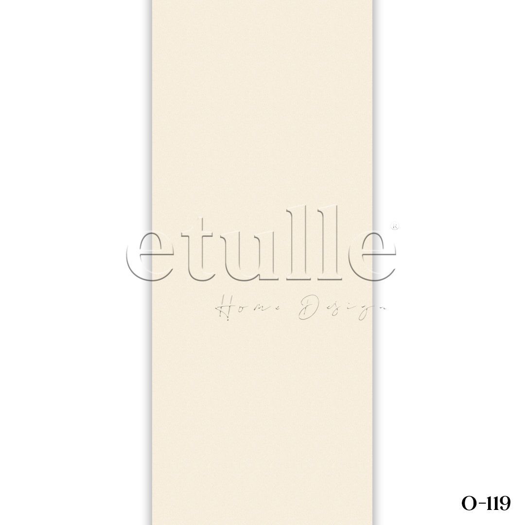 Krem Oval Düz PVC Dikey Perde