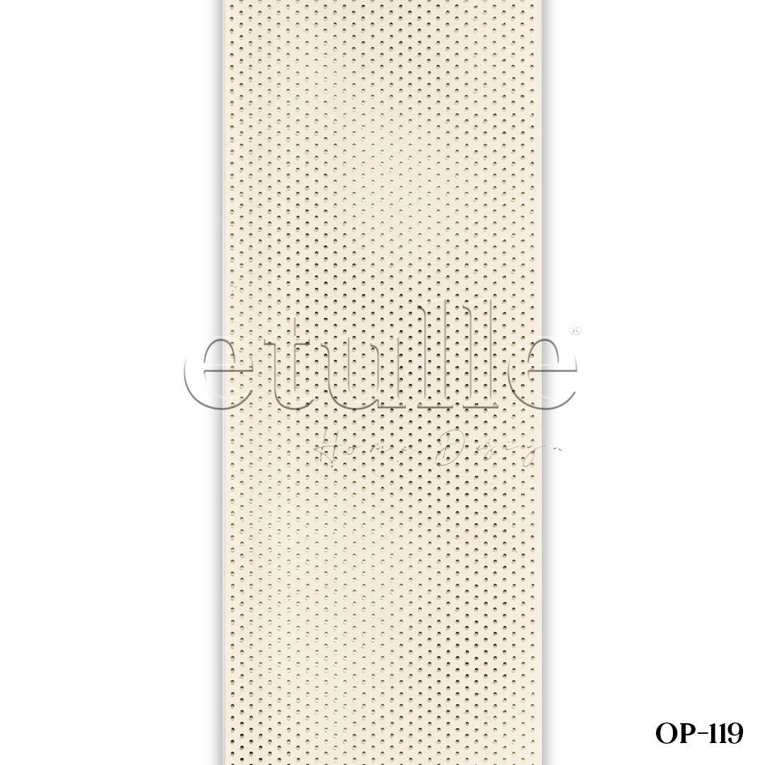 Krem Oval Perfore PVC Dikey Perde