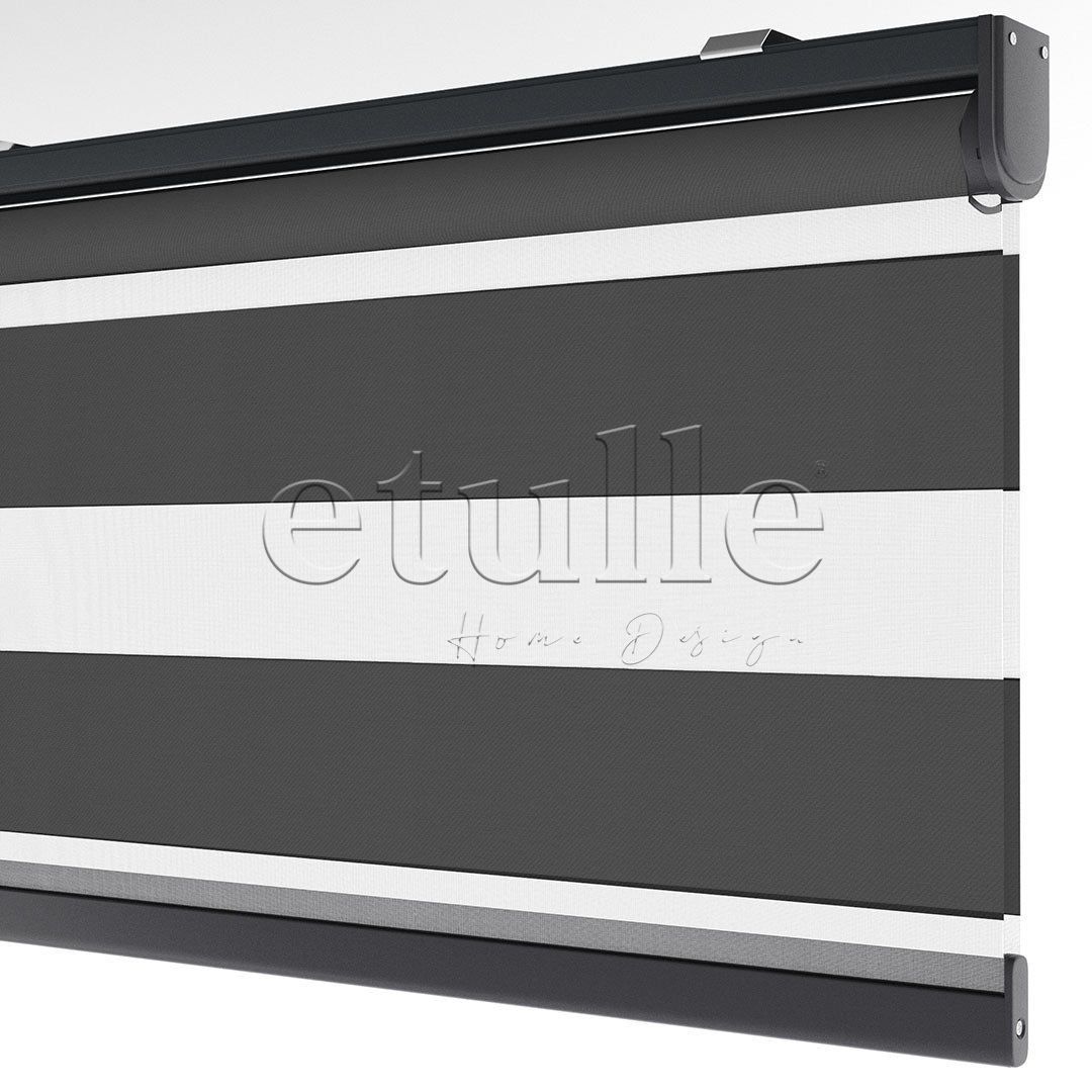 Antrasit Blackout Zebra Perde | Mais