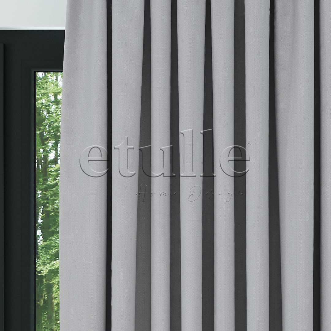 Цвят камък модерно фон перде с десен „рибарска кост“ | Cirrus