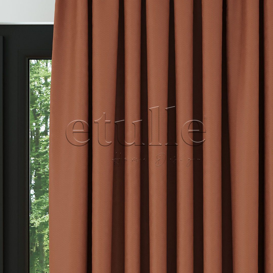 Оранжево модерно фон перде с десен „рибарска кост“ | Cirrus