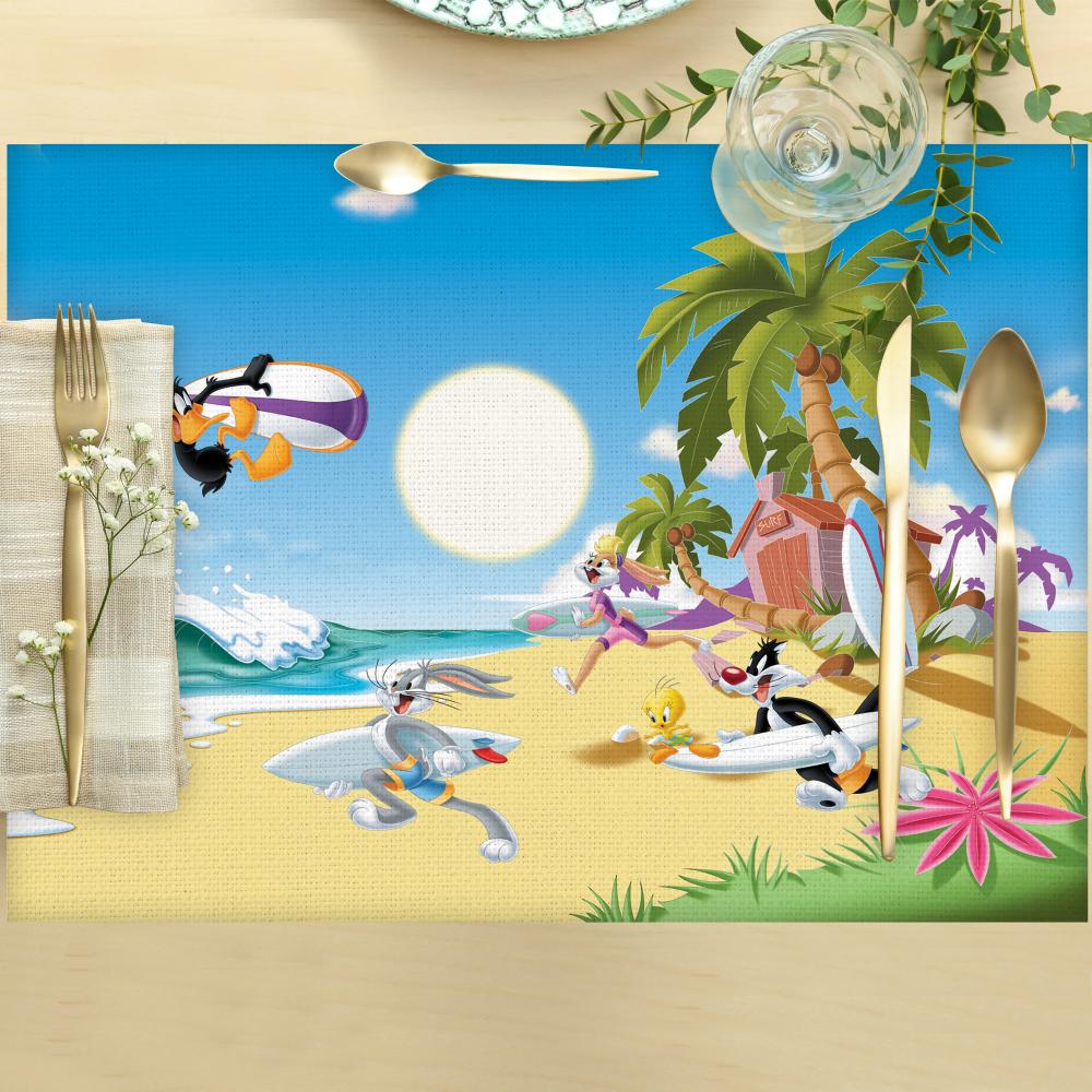 Beach Fun – американски сервиз с героите от Looney Tunes – комплект от 4 броя (35x50 см)