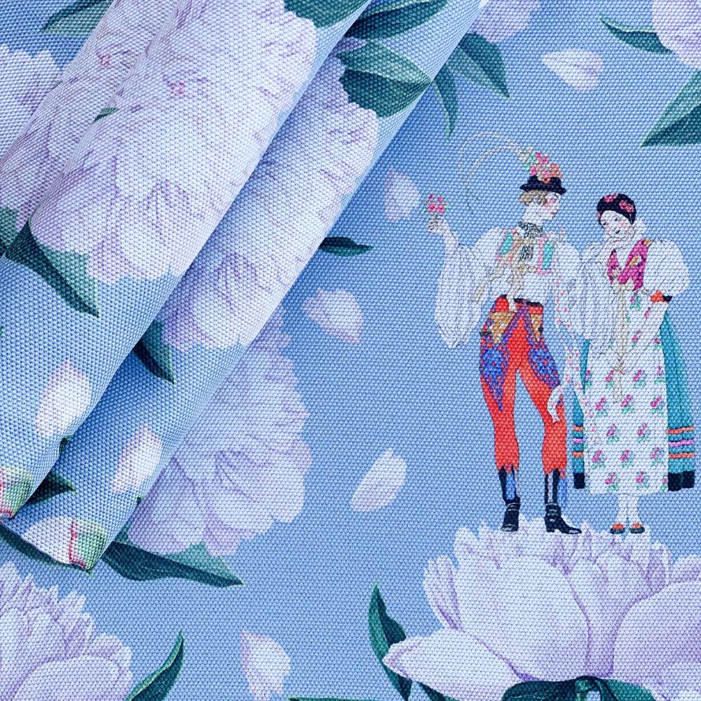 Garden Bloom – американски сервиз с лилаво-зелен тропически десен – комплект от 4 броя (35x50 см)