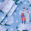 Garden Bloom – американски сервиз с лилаво-зелен тропически десен – комплект от 4 броя (35x50 см)
