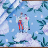 Garden Bloom – американски сервиз с лилаво-зелен тропически десен – комплект от 4 броя (35x50 см)